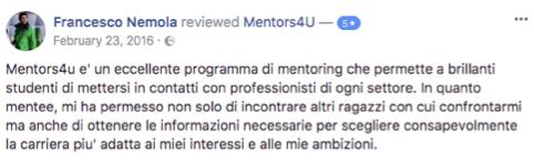 dicono che Mentor4U/il proprio Mentor li