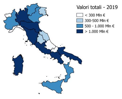 numerosi, ma a maggior valore) Fine lavori: 2018 2019 2020 Numero di progetti Valore stimato Dati