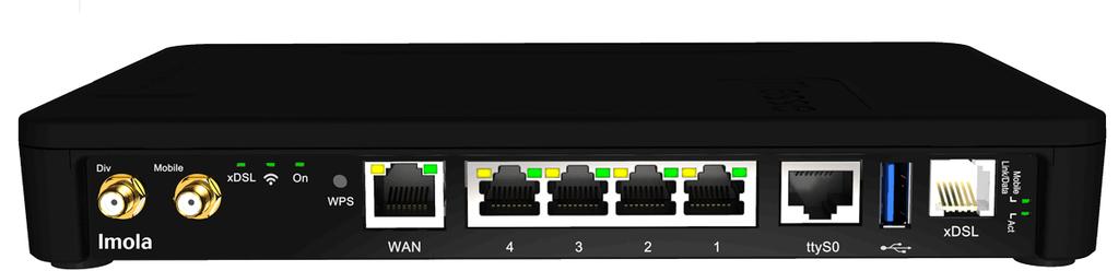 ultra broadband VDSL Enhanced, WAN Giga Ethernet, Wi-Fi e LTE.