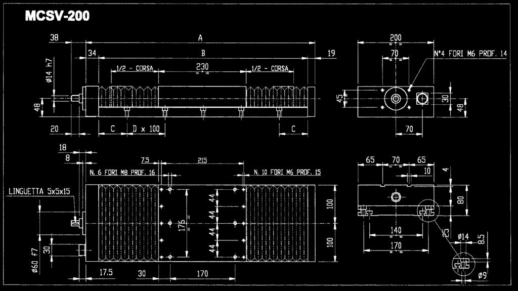 DIMENSIONI DI INGOMBRO V-200 V-200 CORSA 50 100 150 200 250 300 400 500 600 700 800 1000 1200 1400 1600 A 403 463 523 583 643 703 823 943 1063 1183 1313 1583 1823 2063 2343 B 350 410 470 530 590