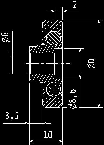 SERIE 23 SERIES 23 Cuscinetti in resina h mm.