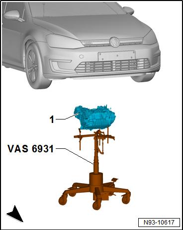 V509--1-. Sviare le vii -3- dal supporo -2- della pompa di circolazione del liquido di raffreddameno a mone del riscaldameno ad alo volaggio (PTC) - V509--1-.