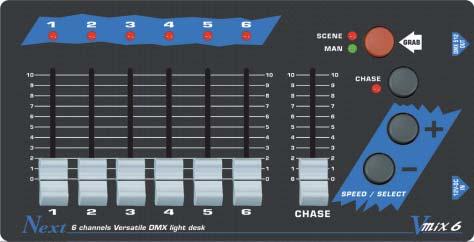 Next 6 channels Versatile DMX