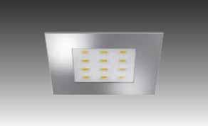R 68- / Q 68-LED HO Potente luce da incasso LED piatta per foro da 68 Luci lineari a LED Introduzione 610 012 612 06 R 68-LED HO 4W ww cromato-opaco Colore della luce ww (bianco caldo) ca.