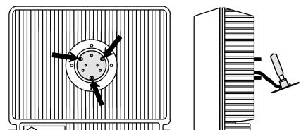 Svitare e rimuovere le 3 viti del supporto lampada Rimuovere la lampada, usando cura e guanti appropriati.