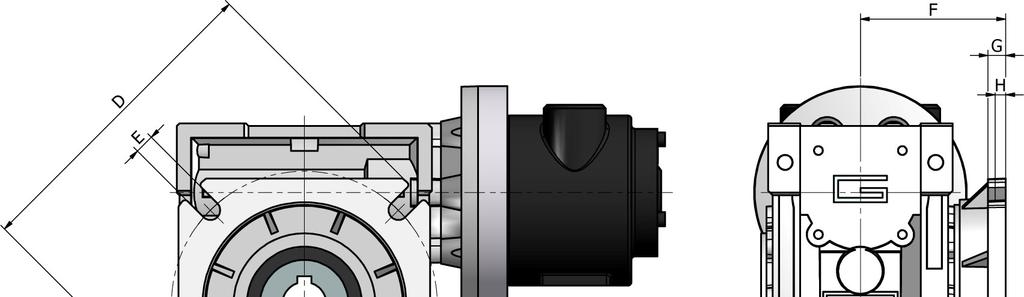 DIMENSIONI VERSIONE FD / FS A B C D E F G H M55CM030F Ø 68 70 Ø 50 H8 Ø 80 6.5 54.5 6 4 M55CM040F Ø 80-95 95 Ø 60 H8 Ø 110 9 80 8.