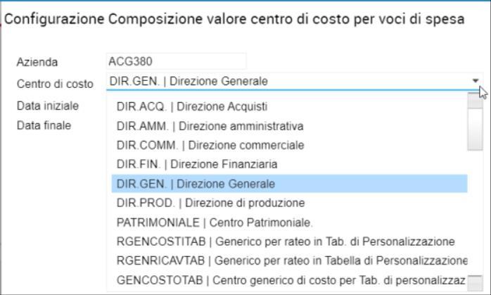 modificare i valori di default dei parametri predisposti dai widget come