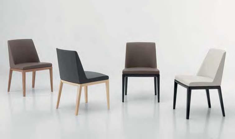 96 97 DEVA SEDIA / CHAIR L (W) 59 - H 82 - Prof. (D) 62 - H sed. (seat) 46 - H bracc. (arm) 60 DISPONIBILE ANCHE IN VERSIONE POLTRONA Pag.