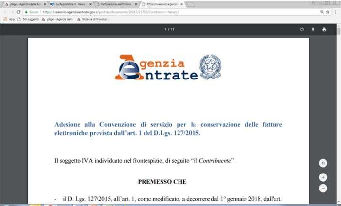 CONSERVARE LA FE (ACCORDO DI SERVIZIO) Dalla data di adesione al servizio, sono AUTOMATICAMENTE portate in conservazione tutte le fatture (e le note di variazione) trasmesse e ricevute dal SdI in