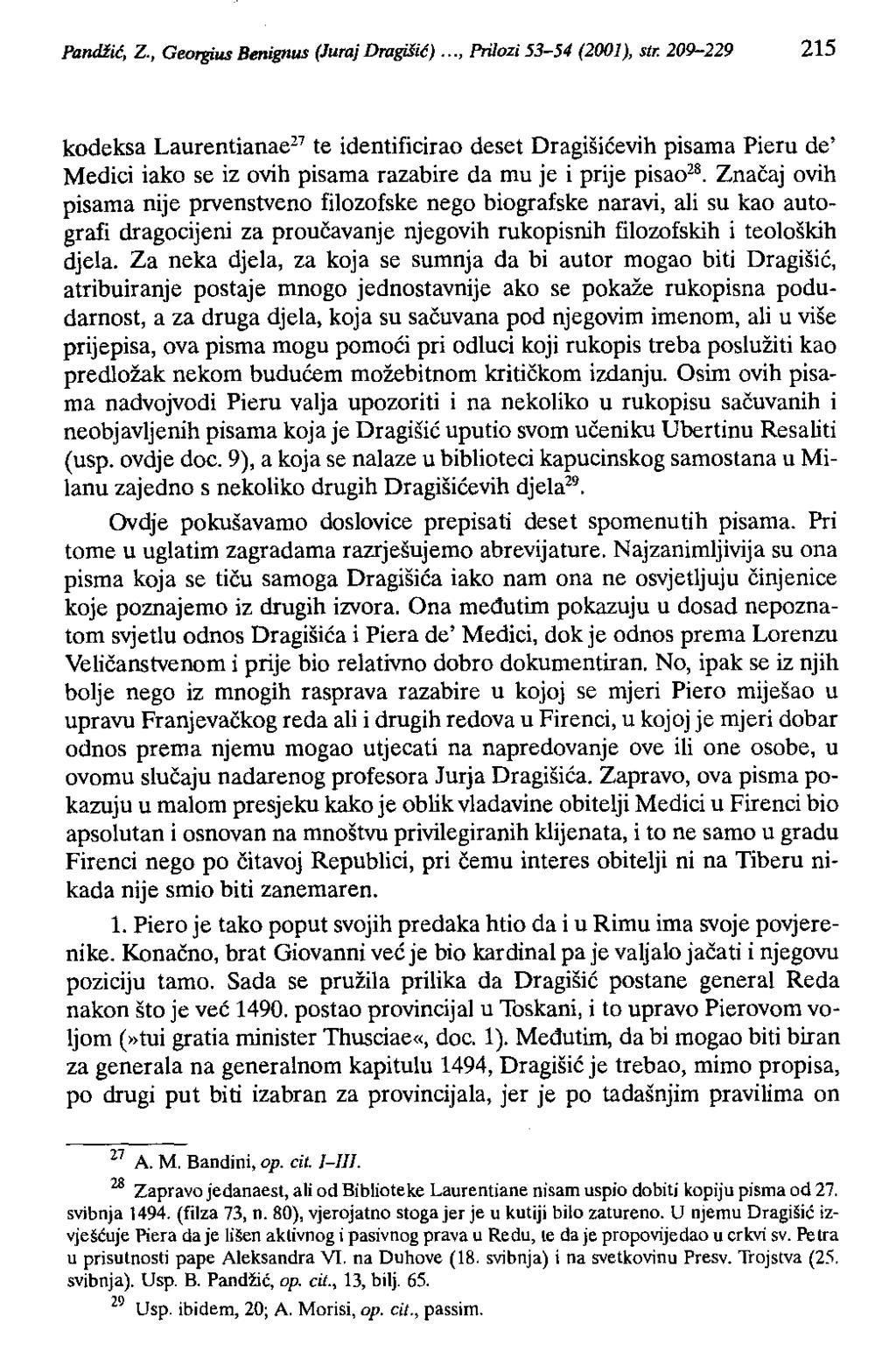 Pandiić, Z., Geotgius Benignus (Juraj Dragišić)..., Prilozi 53-54 (2001), str.