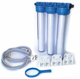 2x 9 3/4 Double Filters KIT with accessories IN 3/4 M - OUT 3/4 M 5 + 1 micron cod.