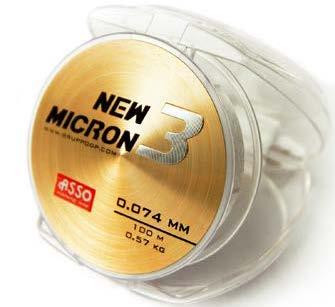 ASSO NEW MICRON 3 31 Diametro reale e costante al 100% con una tolleranza massima di soli 3 micron Prodotto in piccole quantità costantemente controllate in ogni fase produttiva per