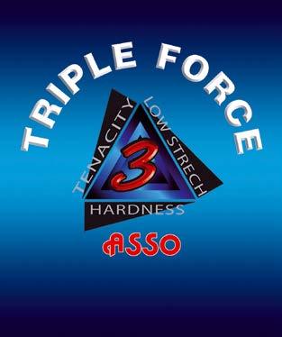 60 ASSO TRIPLE FORCE PROFESSIONALE Il più forte monofilo da braccioli prodotto con una materia prima giapponese di altissima qualità e utilizzando la più avanzata tecnologia, triple force è il