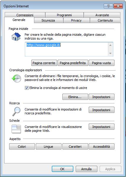 Internet Explorer, Google Chrome, ecc.), per assicurarsi che sia disattivato il blocco popup.