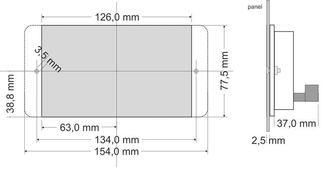 Montaggio pannello senza cornice: Per questo montaggio è necessario che il monitor sia esattamente alla stessa altezza del pannello metallico, quindi per pannelli inferiori ai 2,5mm è necessario