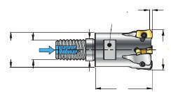 HFC milling cutter for inserts Fresa HFC per inserti LNMT 1003 EMH.H90LN Ø16-32 y p +14 y f -13 /-10 y o +1 /+3 D3 M D2 ap max D1 TOOL STEEL 2-6 COPY ß THREADED Ni-PL art.