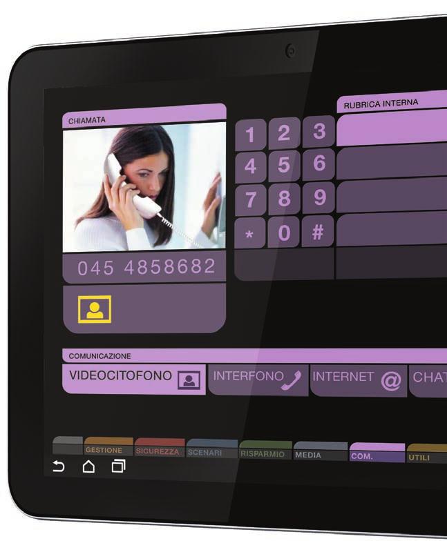 Videocitofonia integrata Tutti i touch screen e smartphone possono essere utilizzati anche per le classiche
