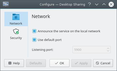 La casella Annuncia servizio sulla rete locale controlla se Desktop Sharing annuncia gli inviti sulla rete locale utilizzando il Service Location Protocol.
