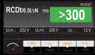 1Ω) Misura di isolamento Solo se In <250A - ISO 500V Tensione di tenuta a frequenza di esercizio Rigidità dielettrica (1890V