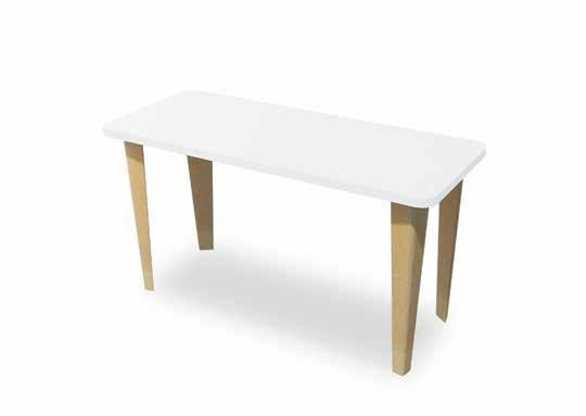 Il piano di forma quadrata o tonda è pensato per essere utilizzato in piedi. Per aule 2.0 il tavolo alto su ruote può essere allestito con apposite prese usb e ripiani per alloggio e ricarica tablet.