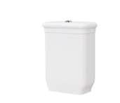 - - COLLECTION - HERMITAGE HERMITAGE 36 x 55 cassetta alta con coperchio high ceramic cistern with cover batteria scarico, pull in ceramica, catenella e tubo scarico, in