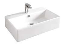 48 QUL004 01; 00 16 20 40 lavabo semincasso 1 foro (predisposto tre fori) WASHBASINS - QUADRO semi-recessed washbasin 1