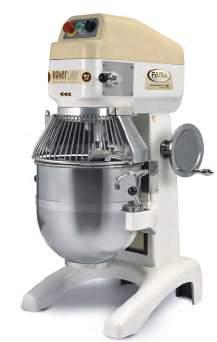 1080 mm BAKERLINE 40 3 Velocità 3 Speed (rpm) Dimensione ciotola Bowl dimensions (mm) Capacità Capacity (lt) Pasta frolla Pastry (kg) Panna Montata Capacity Pan