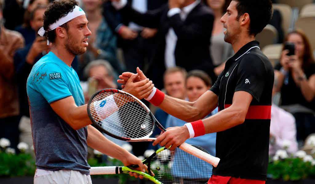 Barazzutti: Siamo tra le nazioni piazzate meglio Fognini con il trofeo di Los Cabos, Messico Cecchinato stringe la mano a Djokovic dopo averlo battuto nei quarti di finale a Parigi DA NEW YORK,