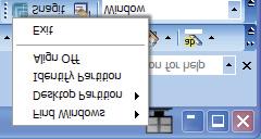 3. Ottimizzazione dell immagine Opzioni barra del titolo È possibile accedere alla Desktop partition (Partizione desktop) dalla barra del titolo della semplice per gestire il desktop, come anche per