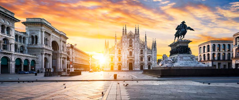 Miláno je druhé najväčšie mesto Talianska a zároveň centrum módy a obchodov, v ktorom sa nachádza prekrásny Dóm - najväčšia gotická stavba Talianska a jeden z najväčších chrámov sveta (160 m dlhý a