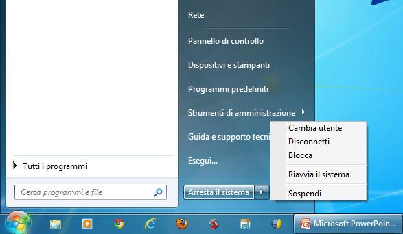 ... Riavviare il computer impiegando la