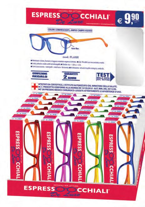 FLASH: n 24 occhiali, in 4 colori,