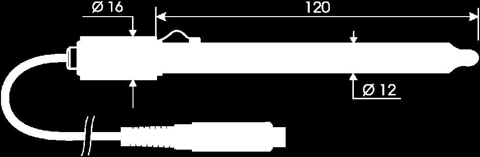 anulare Teflon Cavo L = 1m Vernici, Cosmetici, Emulsioni acquose, Galvaniche, Creme, Acqua deionizzata, TRIS buffer, Acqua potabile, Succhi di frutta, Soluzioni a basso contenuto ionico, Maionese,