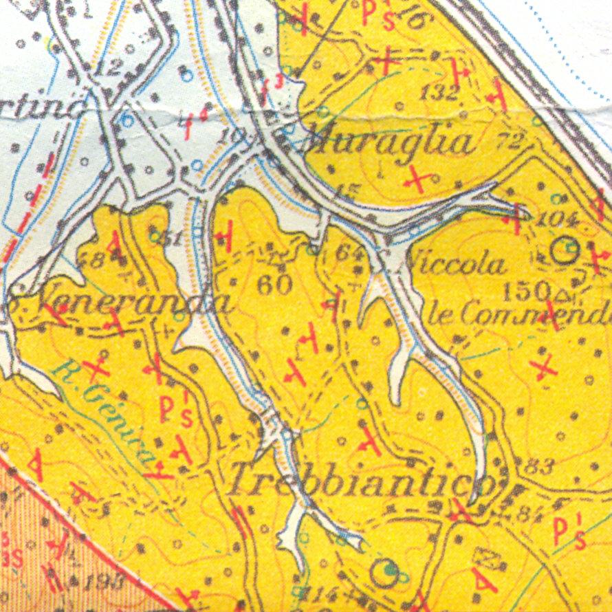 Estratto da: Carta Geologica D Italia Foglio 109 Pesaro riprodotto alla scala 1:25.