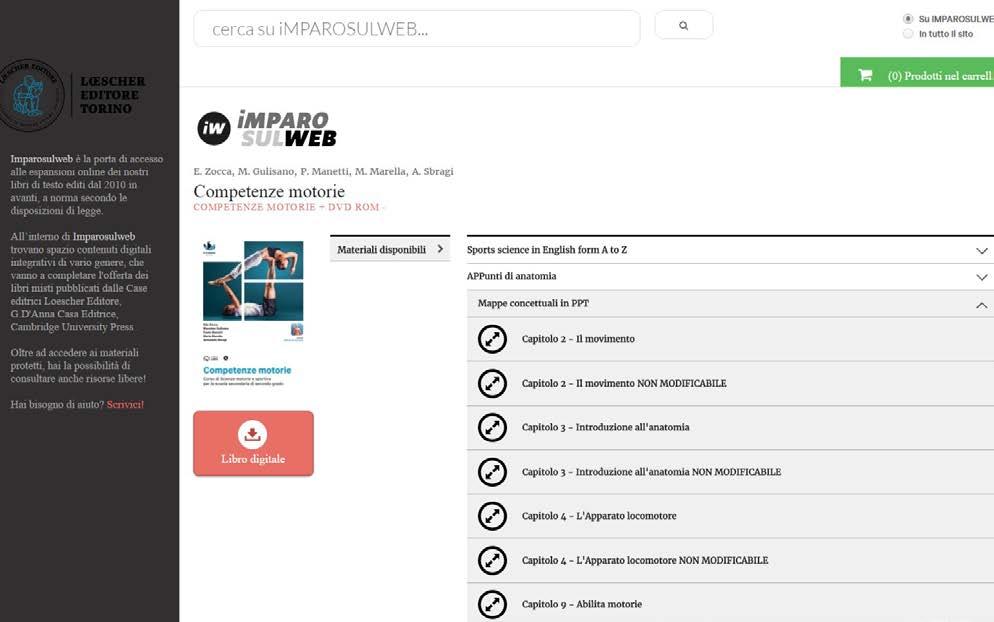 Dopo aver sbloccato il libro è possibile accedere ai materiali ad esso collegati (pdf,