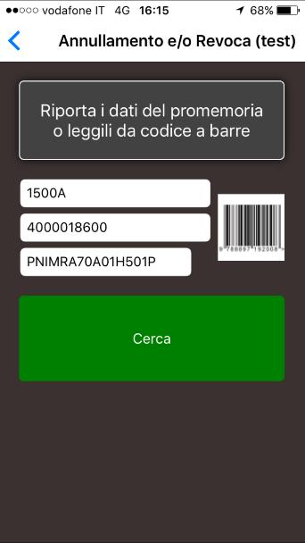 Annullamento e/o Revoca ricetta Questa funzione permette di revocare una ricetta presa in carico o annullare/revocare un invio erogato.