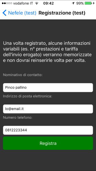 Quando viene eseguito l invio erogato di una ricetta bisogna fornire all app, tra le altre informazioni, il numero di sedute prescritte e la tariffa di ogni