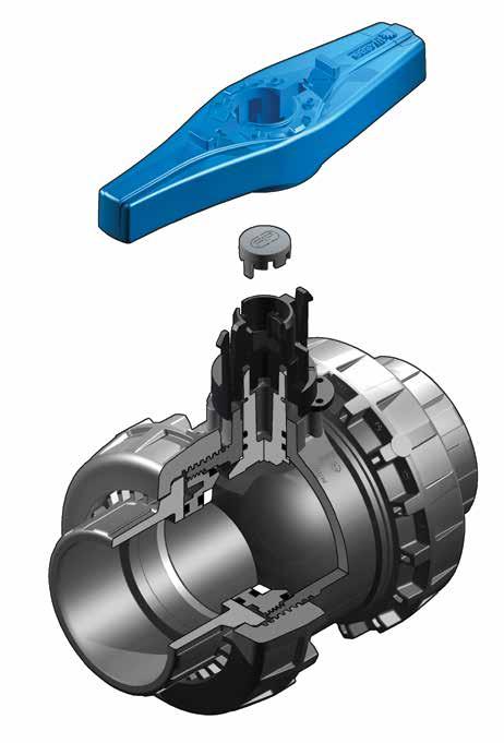 1 2 5 4 3 1 Innovativa maniglia a sgancio rapido Easyfit composta da un mozzo centrale saldamente accoppiato allo stelo di manovra e da un impugnatura birazza che può essere sganciata dal mozzo con