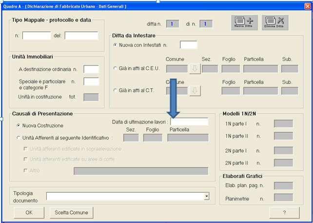 è necessariamente corrispondente alla data di eventuale chiusura dei lavori urbanistici o edilizi.