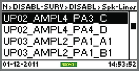 MX= unità centrale (master) MX 9502 / MX 9504 con amplificatori xx: indirizzo logico ID n: numero di amplificatori (1, 2, 4) y: indica il canale dell amplificatore (1, 2, 3, 4) SPK-LINES: LISTA