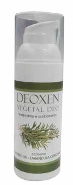 DEOXEN (vegetal Deo) FLACONE AIRLESS Protocollo d utilizzo: Applicare una piccola dose di deoxen su ascelle, piedi o parti intime.