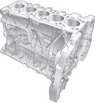Meccanica motore Blocco cilindri Il blocco cilindri, in lega di alluminio ad elevata resistenza, è realizzato mediante colata in conchiglia a bassa pressione.