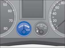 Gestione motore Indicatore della pressione di sovralimentazione G30 L indicatore della pressione di sovralimentazione è collocato nel quadro strumenti, sotto al display multifunzione.