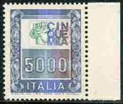 .. 65,00 802 ** Alti Valori Lire 5.000 n. 1442 senza stampa della "Siracusana" nel centro "Francobollo naturale" (Bolaffi n.