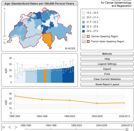 Epidemiologia del cancro al seno Decessi in Ticino e in Svizzera Ogni anno si registrano: