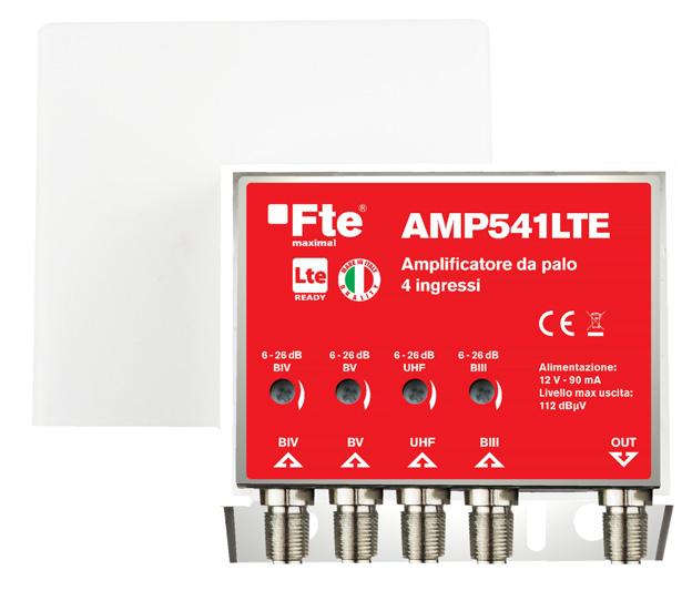 16, 50 31,20 AP541L4042 Amplificatore da palo a 4 ingressi BIII / BI (C21-C40) / B (C42-C60) / UHF,  21, 50 40,50 Alimentatori - Serie LPS LPS200