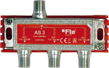 Divisore T-S a 6 vie con passaggio di corrente 8, 50