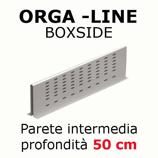 BLUM ORGA-LINE BOXSIDE GRIGIO: Parete intermedia prof. 50 cm BLUM ACBLZ46C470 24,85 ORGA-LINE BOXSIDE GRIGIO: Set 2 laterali prof.