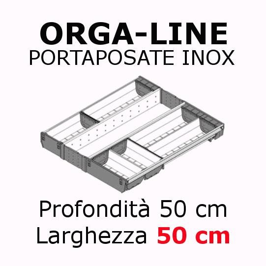 ACBLZSI500BI1N 29,63 ORGA-LINE: Kit portaposate inox 45 x L P50 cm art. ZSI.