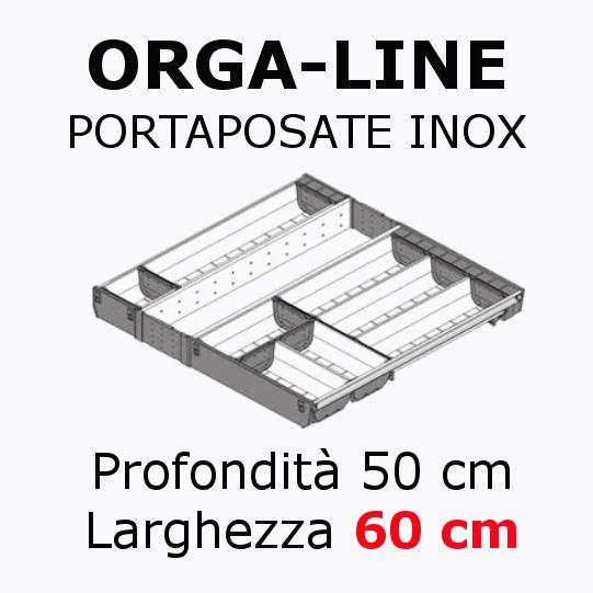 ACBLZSI45VEI6 68,79 ORGA-LINE: Kit portaposate inox 50 x L P50 cm art. ZSI.